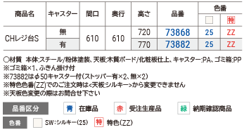 スタンダードタイプ　配線孔付