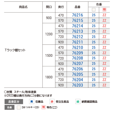 Tラック　棚セット