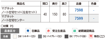 マグネットノート仕切